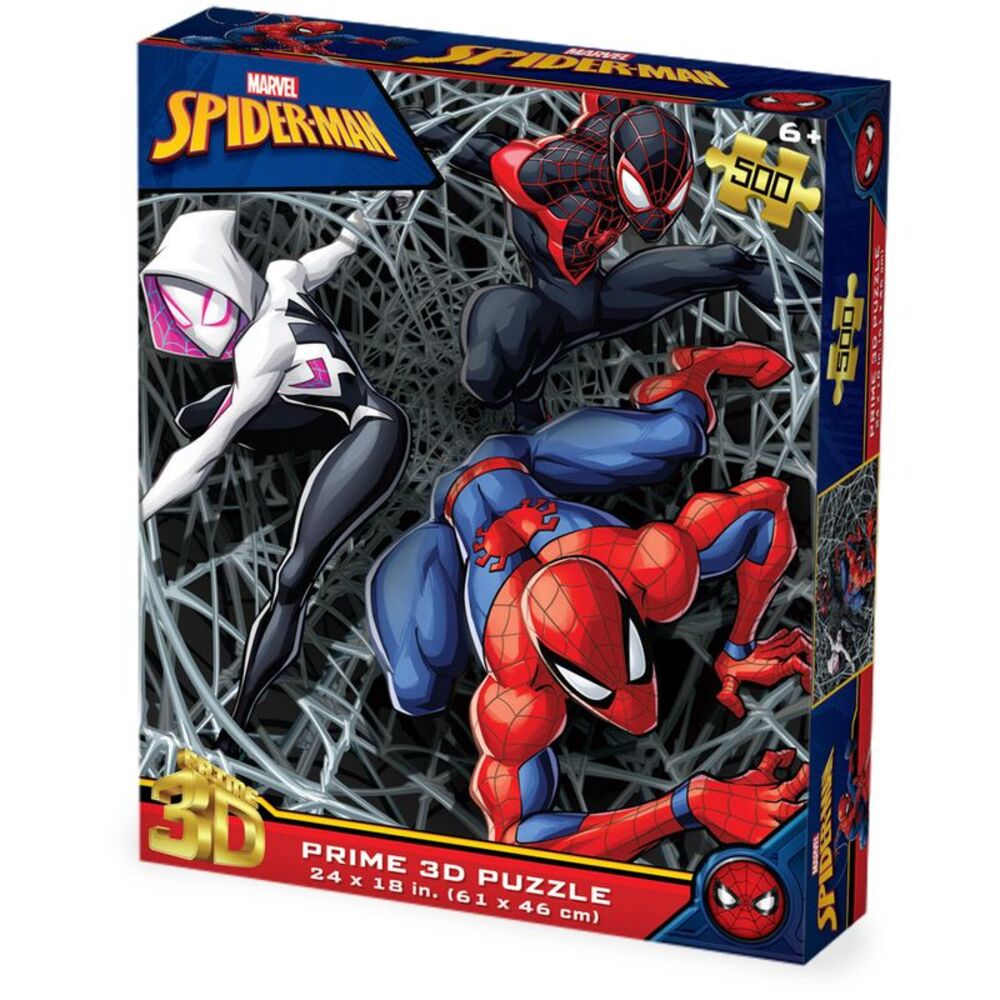 Marvel Spider-Man Spider-Verse Trio 500pc 24x18 in 3D Lenticular Puzzle
